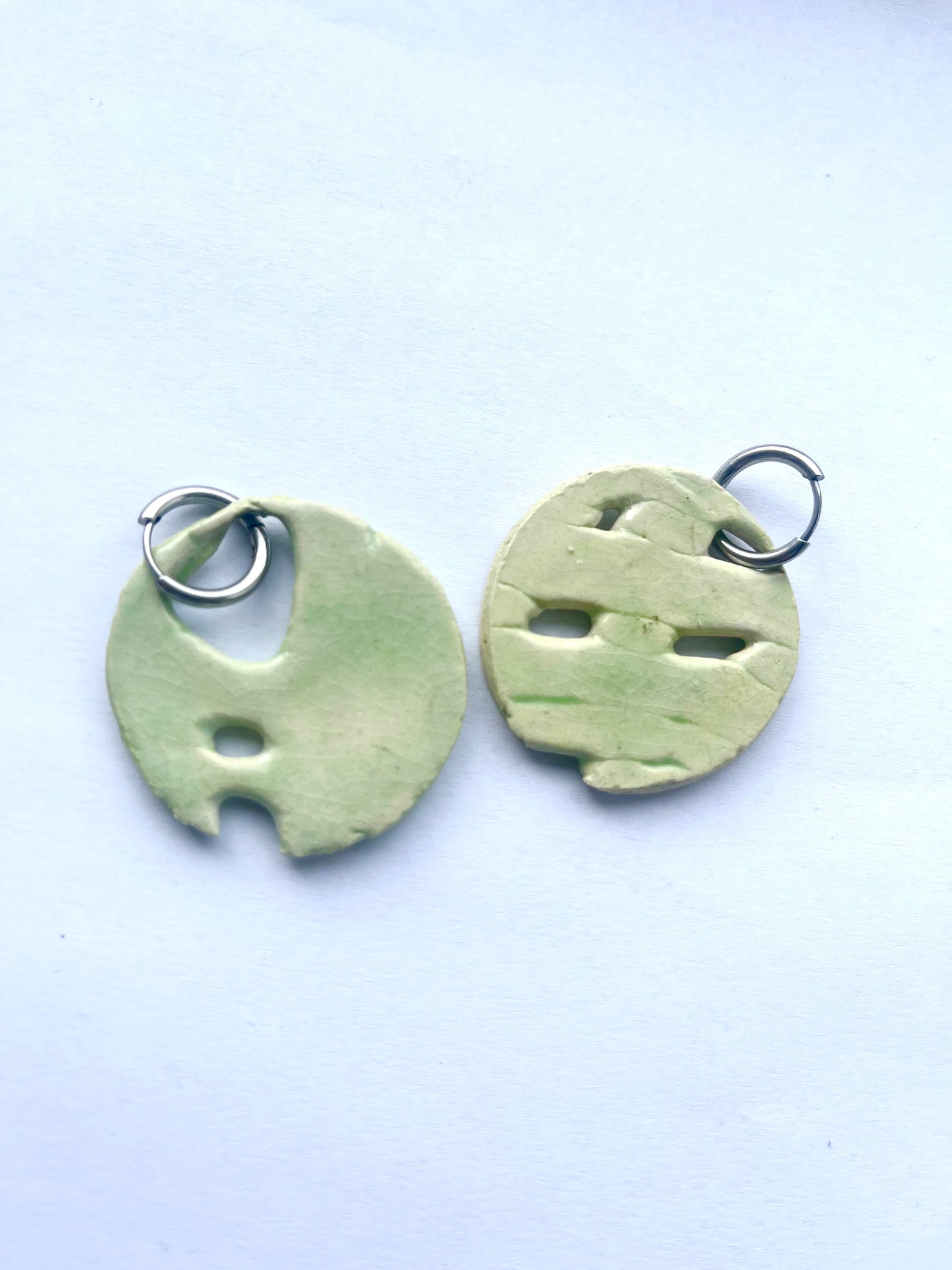 Earrings in light green